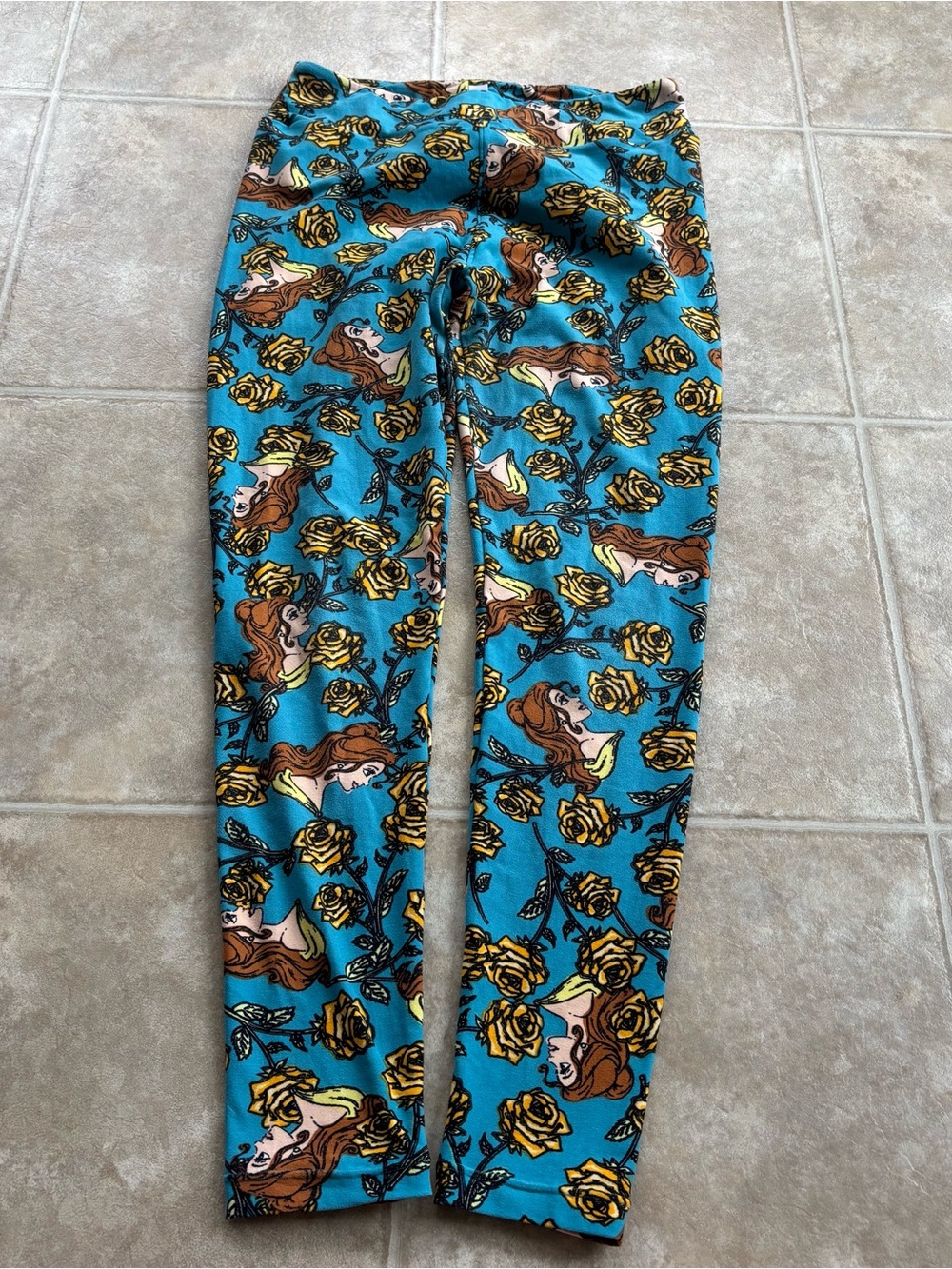LuLaRoe Disney Belle leggings. One size- most likely fit S-L